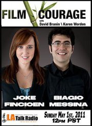 Joke Fincioen Biagio Messina on Film Courage with David Branin and Karen Worden